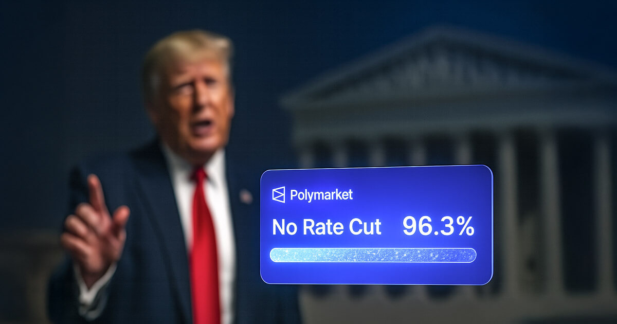 Polymarket shows 96.3% odds of no rate cut next week despite Trump claiming Fed is ‘ready’ to ease