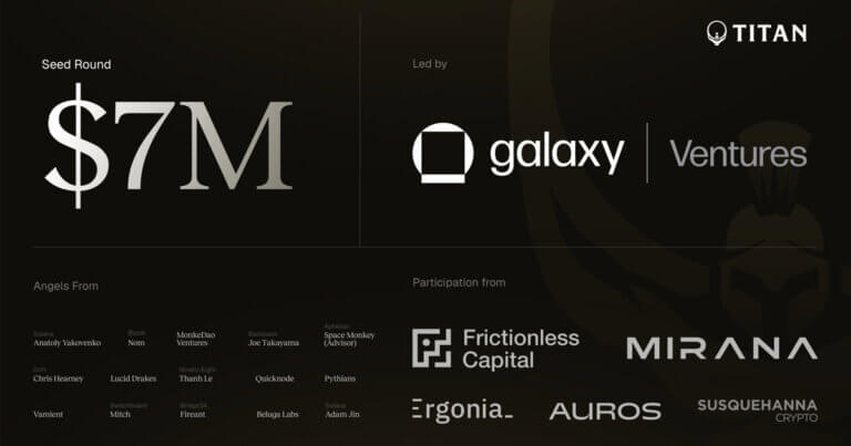 Titan Raises $7M Seed from Galaxy Ventures and Launches Publicly on Solana