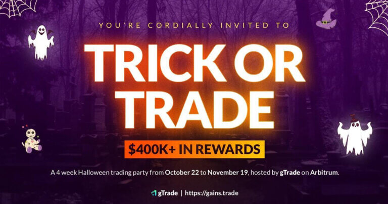 gTrade Launches “Trick or Trade” Halloween Trading Contest on Arbitrum With $400,000 in Rewards