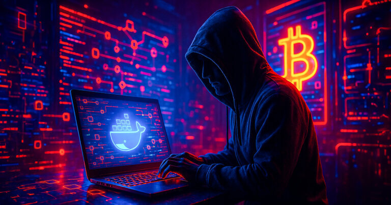 A hooded hacker uses a laptop surrounded by glowing AI and blockchain graphics, illustrating rising AI-driven cyberattacks and why auditors and crypto builders must upgrade security now.