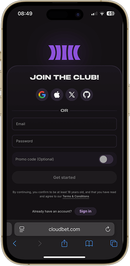 CloudBet screenshot
