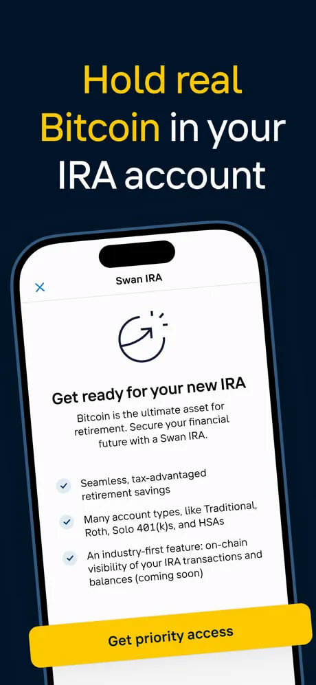 Swan Bitcoin screenshot