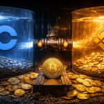 Coinbase and Binance liquidity tanks show uneven Bitcoin balances and flow, illustrating a widening BTC price gap driven by cross-exchange dynamics beyond simple US demand shifts