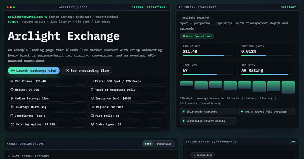 Exchange Dashboard Terminal 02