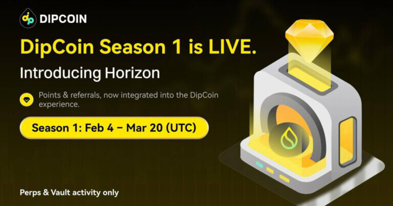 DipCoin Launches Season 1: Horizon (Points & Referral System), an Incentive Framework for Perpetual Trading