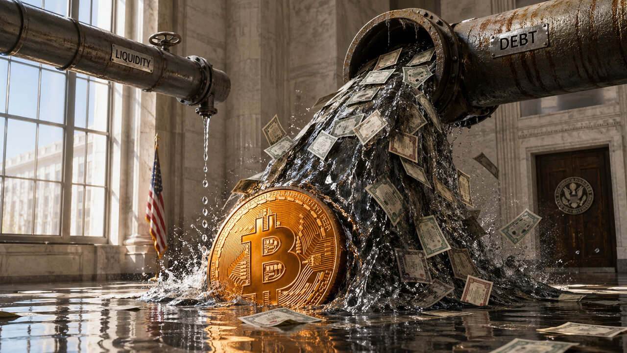 Bitcoin is caught between surging debt flows and shrinking liquidity as macro risk builds in financial markets