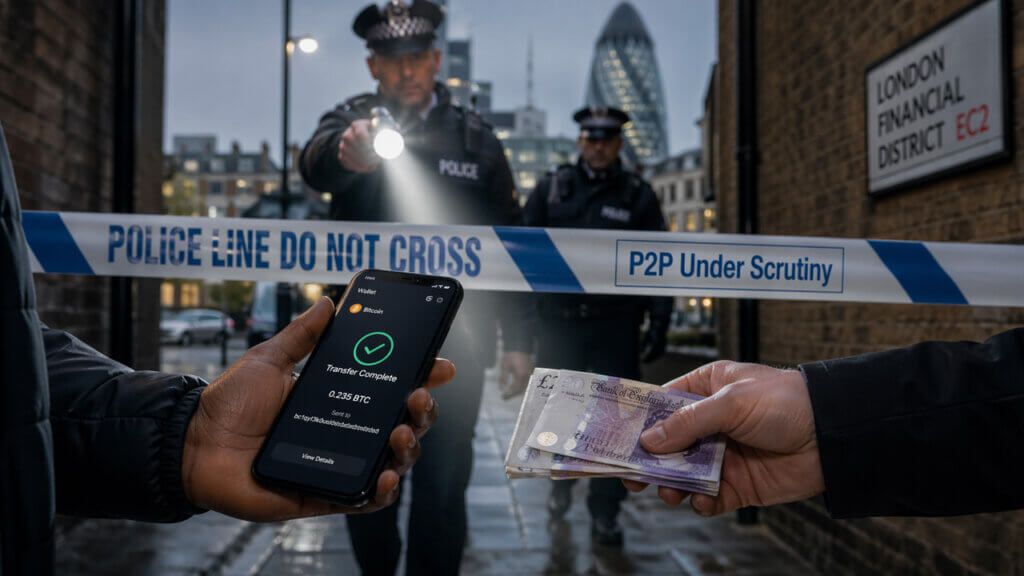 UK police scrutinize peer-to-peer crypto cash trades in London as financial freedom comes under pressure
