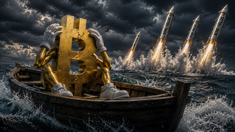 Panicked Bitcoin figure stranded at sea as surging bond yields fuel global financial crisis fears and pressure crypto markets below $80,000