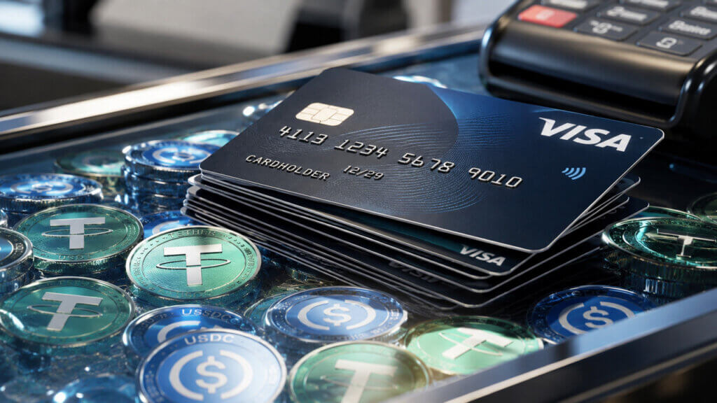 Stablecoins were supposed to bypass credit cards, but now Visa is winning crypto card payments