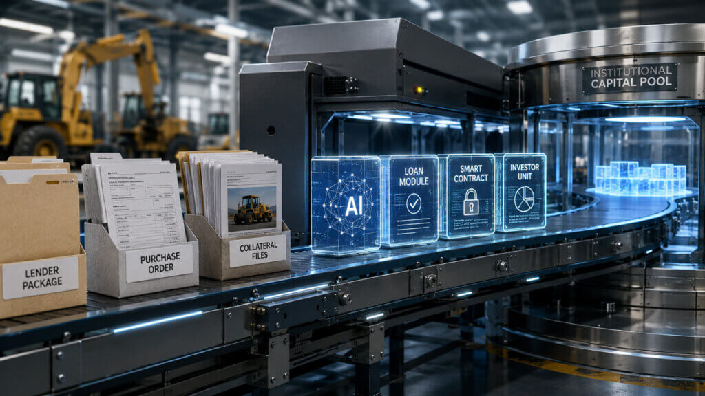 AI lender targets $650M test of one-day equipment loans on blockchain rails