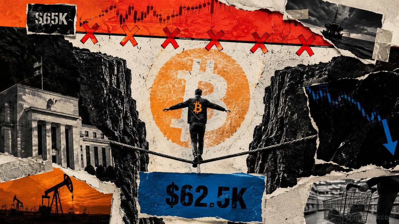 Bitcoin has failed 6 times at $65,000, now it must protect the $62,500 during the weekend
