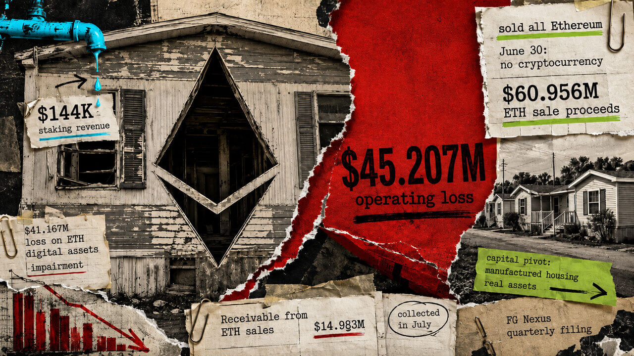 FG Nexus went from 50,000 ETH to zero as $45 million loss overwhelms staking returns
