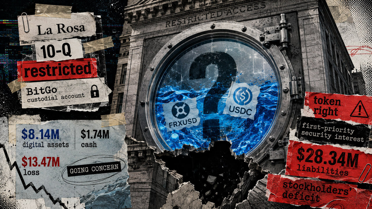 USDC and FRXUSD trapped behind a restricted vault window as liabilities, token rights and a first-priority lien threaten access.