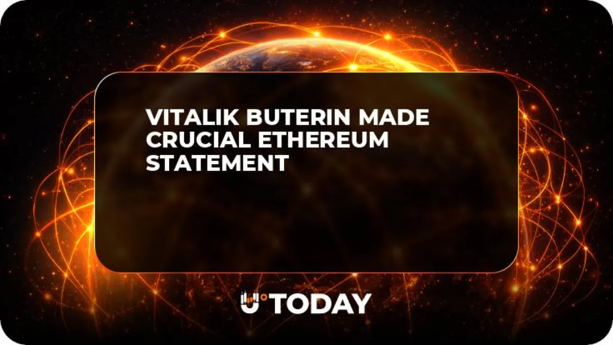 Vitalik Buterin Made Crucial Ethereum Statement