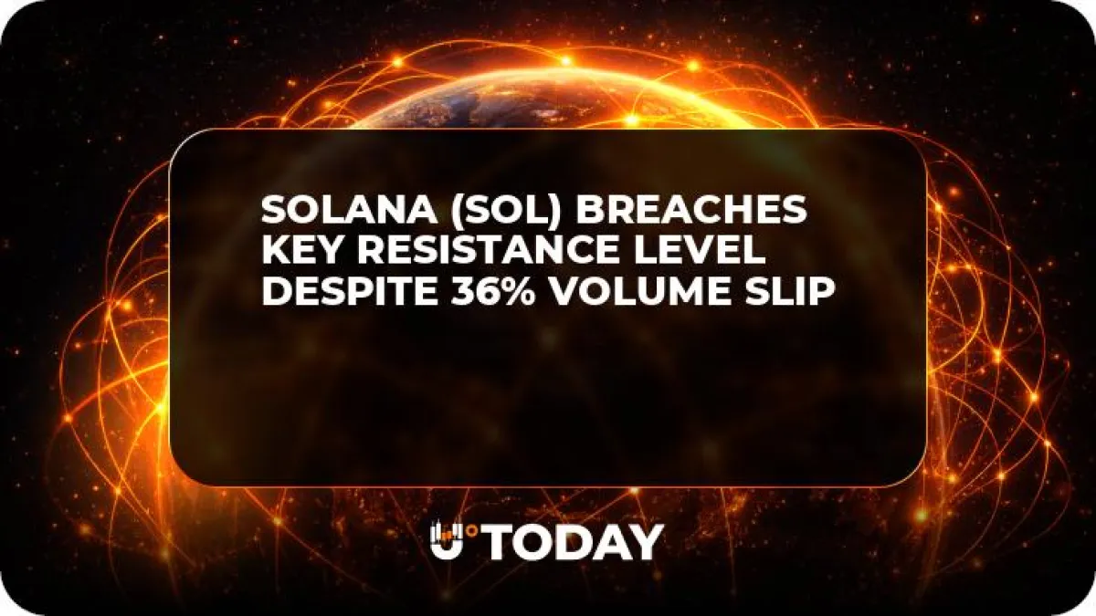 Solana (SOL) Breaches Key Resistance Level Despite 36% Volume Slip