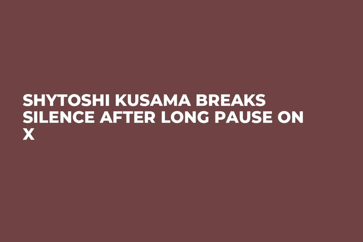 Shytoshi Kusama Breaks Silence After Long Pause on X