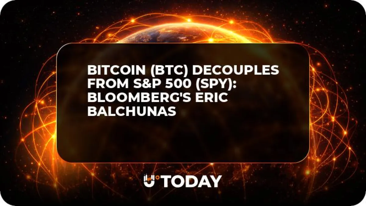 Bitcoin (BTC) Decouples From S&P 500 (SPY): Bloomberg's Eric Balchunas
