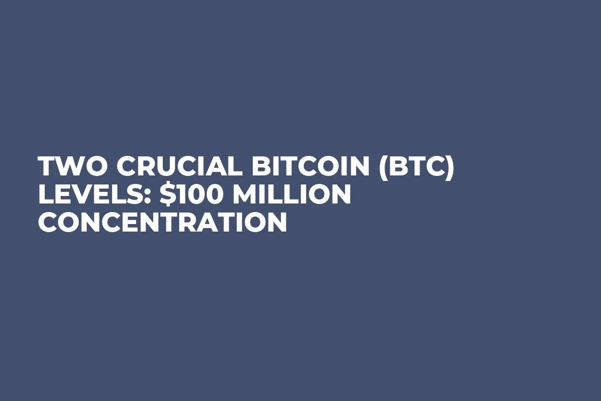 Two Crucial Bitcoin (BTC) Levels: $100 Million Concentration