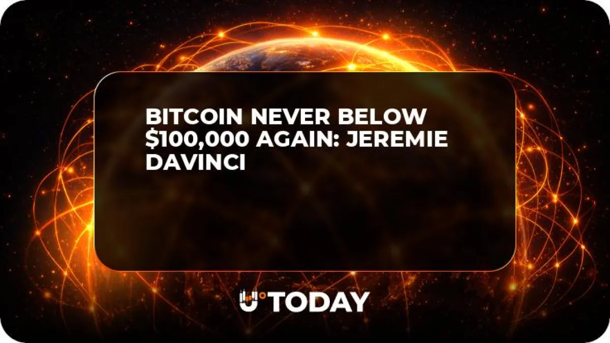 Bitcoin Never Below $100,000 Again: Jeremie Davinci