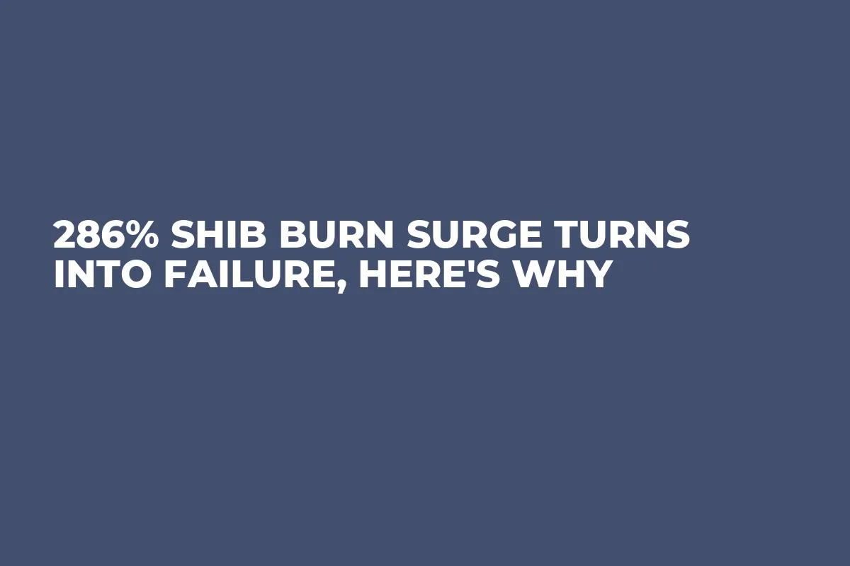 286% SHIB Burn Surge Turns into Failure, Here's Why