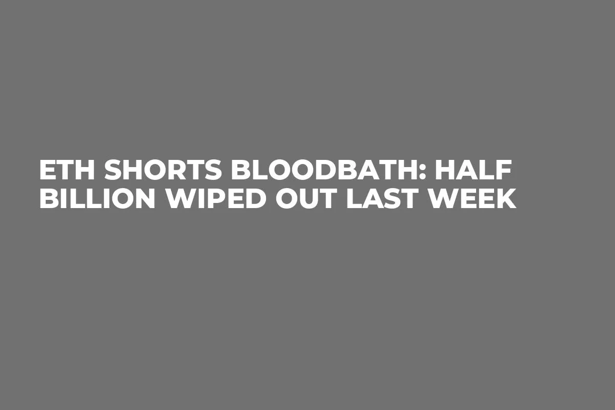ETH Shorts Bloodbath: Half Billion Wiped Out Last Week