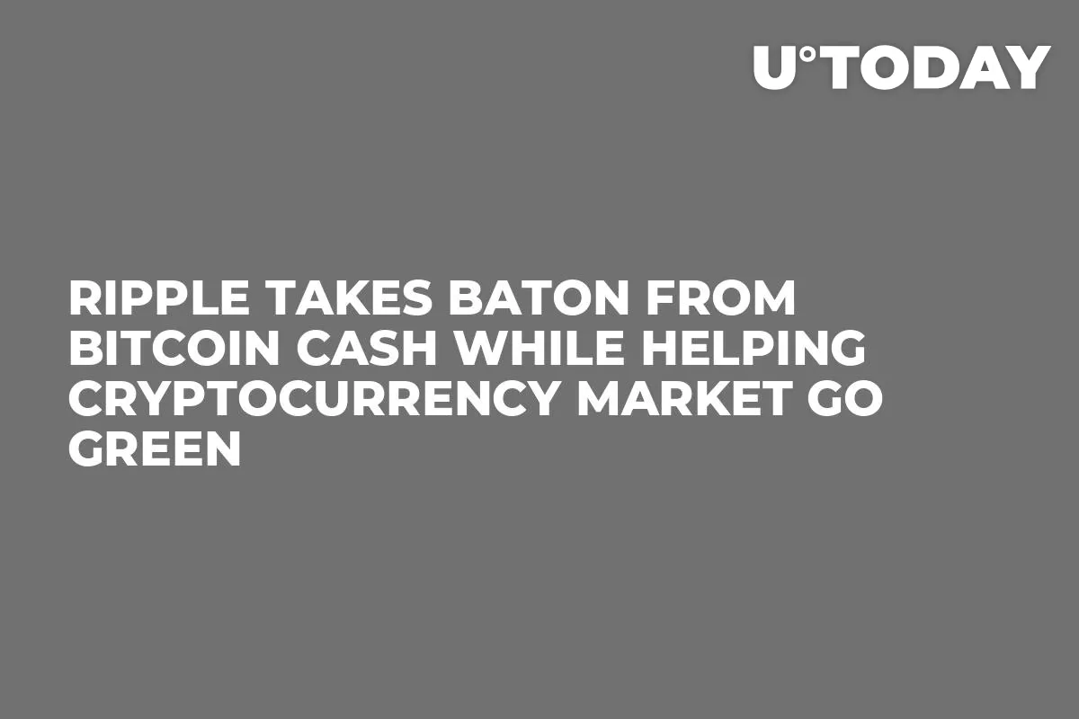 Ripple Takes Baton From Bitcoin Cash While Helping Cryptocurrency Market Go Green