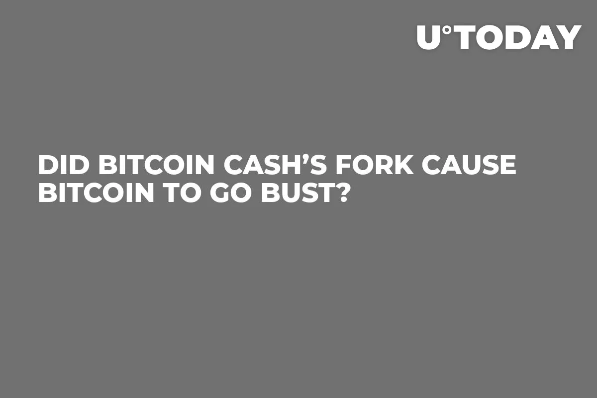 Did Bitcoin Cash’s Fork Cause Bitcoin to Go Bust?