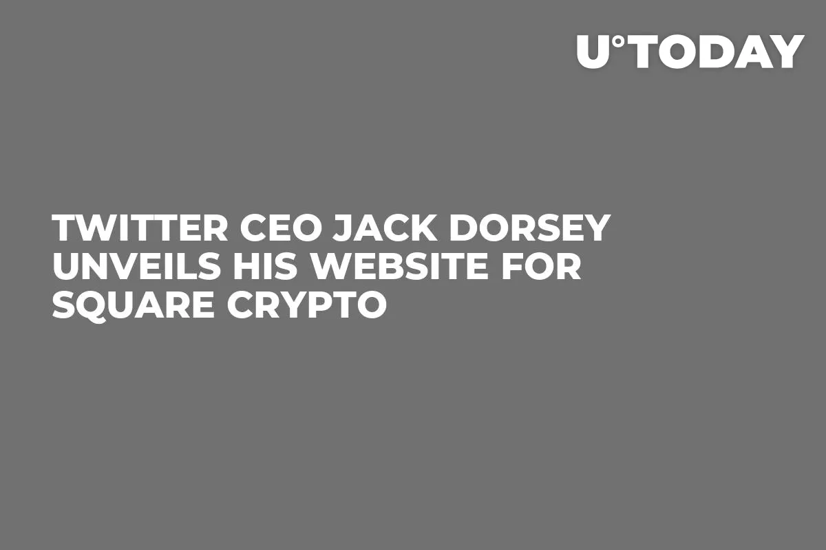 Twitter CEO Jack Dorsey Unveils His Website for Square Crypto