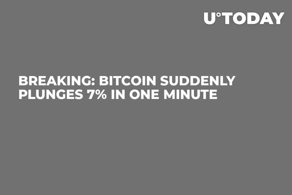 BREAKING: Bitcoin Suddenly Plunges 7% in One Minute 