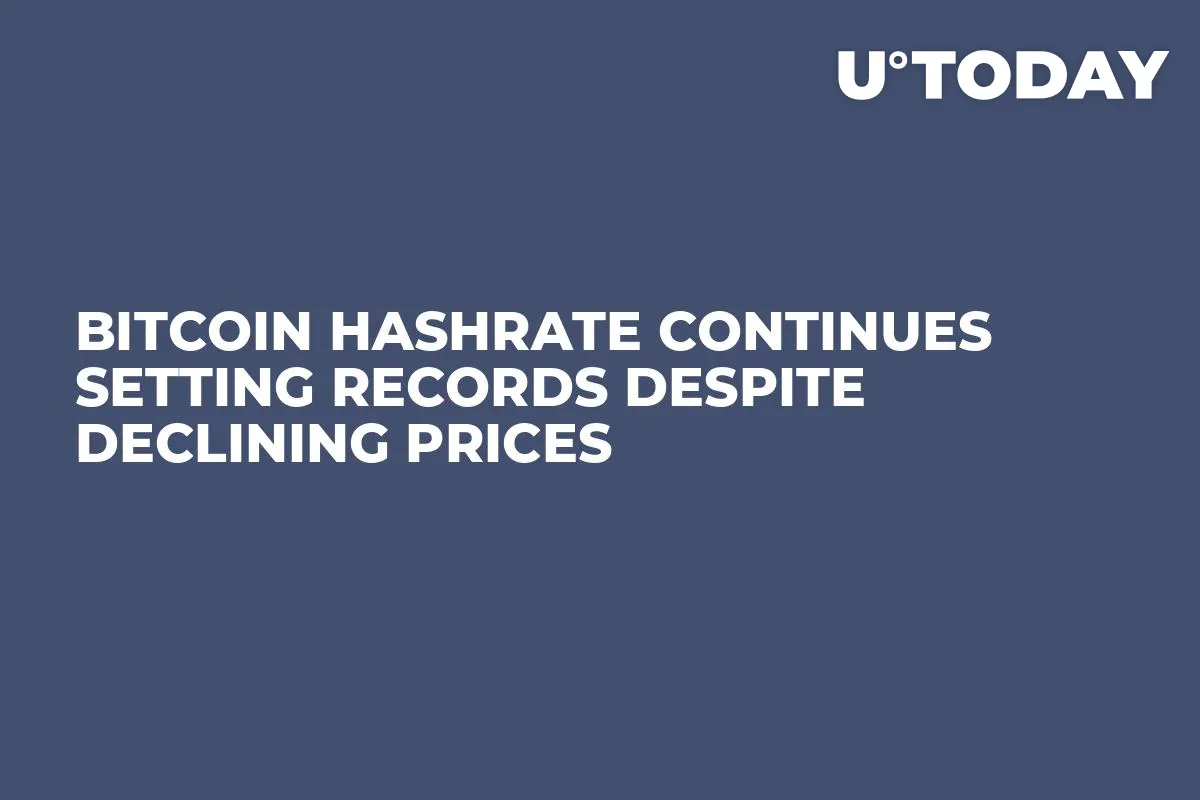 Bitcoin Hashrate Continues Setting Records Despite Declining Prices