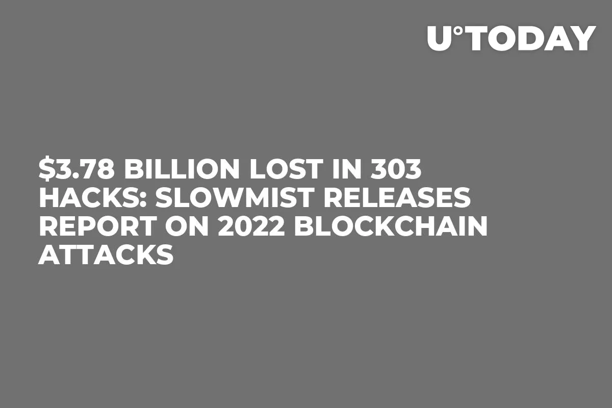 $3.78 Billion Lost in 303 Hacks: SlowMist Releases Report on 2022 Blockchain Attacks