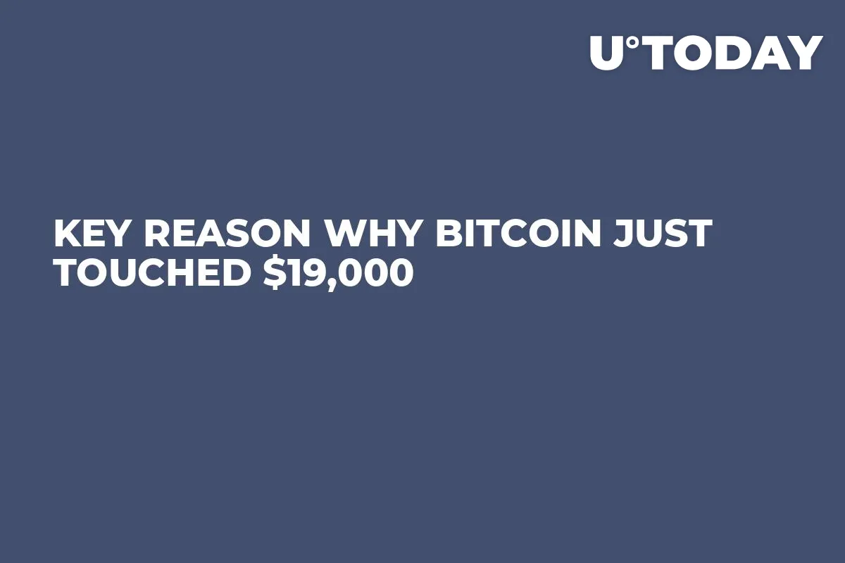 Key Reason Why Bitcoin Just Touched $19,000