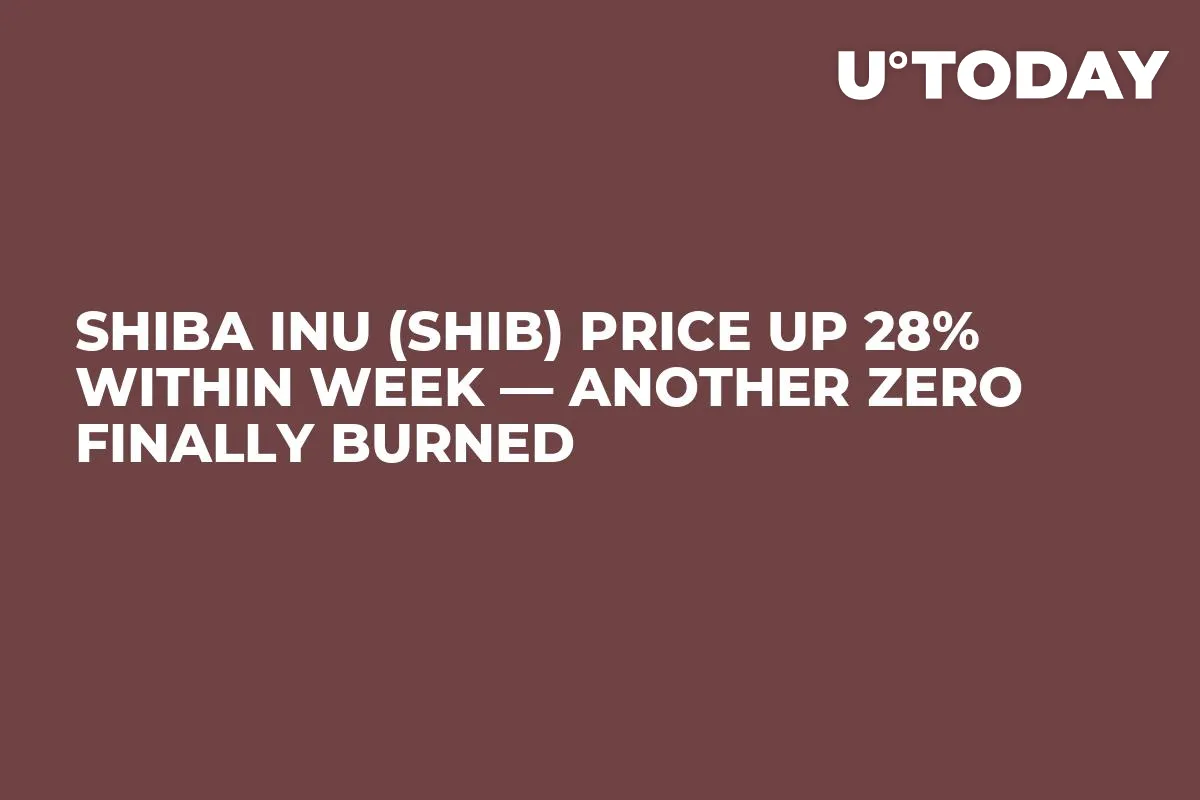 Shiba Inu (SHIB) Price Up 28% Within Week — Another Zero Finally Burned