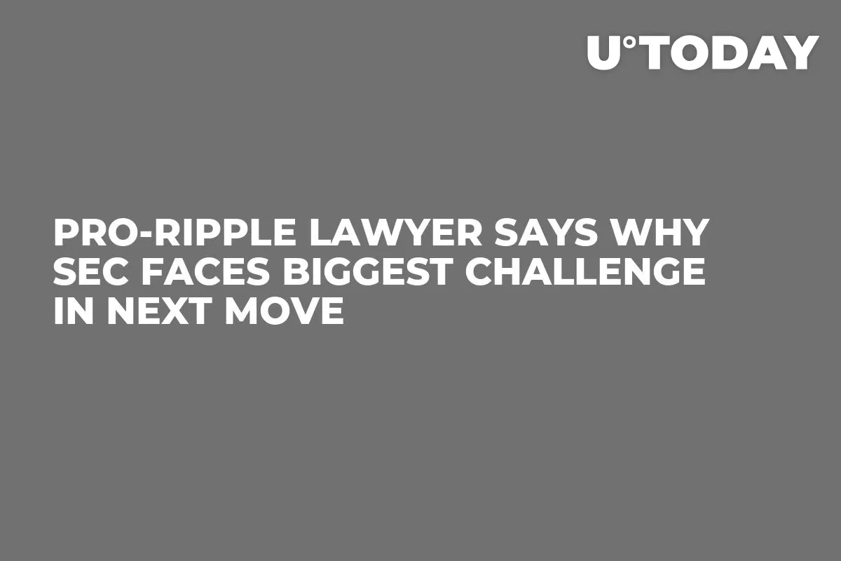 Pro-Ripple Lawyer Says Why SEC Faces Biggest Challenge in Next Move