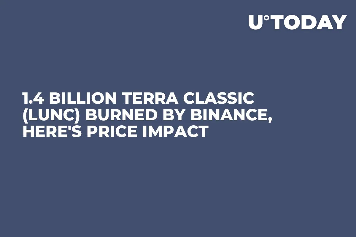1.4 Billion Terra Classic (LUNC) Burned by Binance, Here's Price Impact