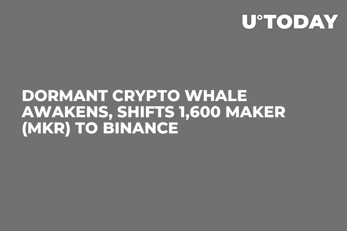 Dormant Crypto Whale Awakens, Shifts 1,600 Maker (MKR) to Binance