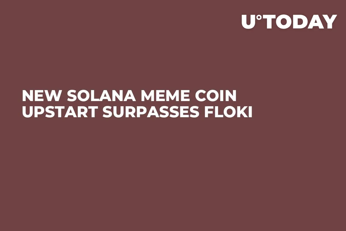 New Solana Meme Coin Upstart Surpasses Floki