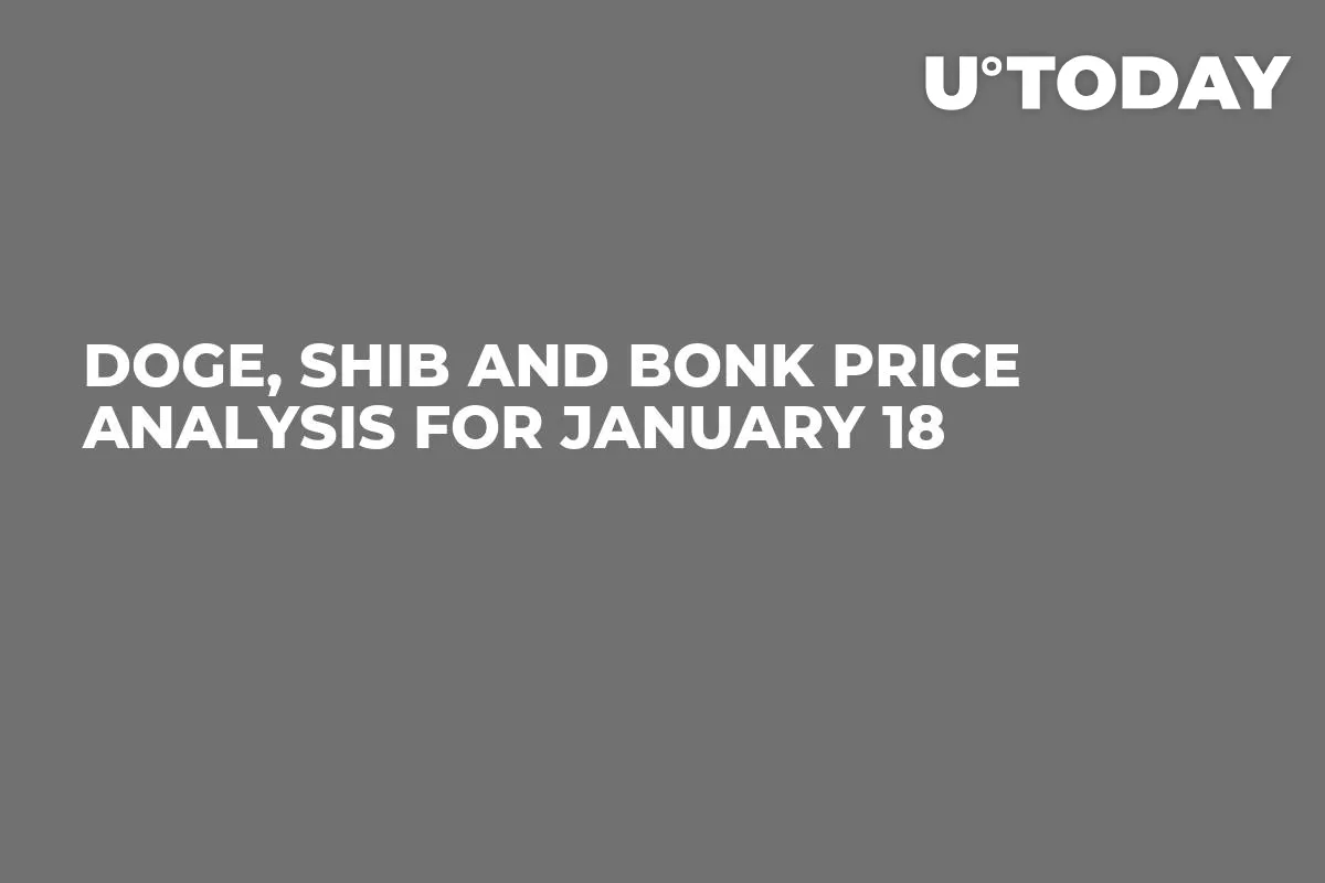DOGE, SHIB and BONK Price Analysis for January 18