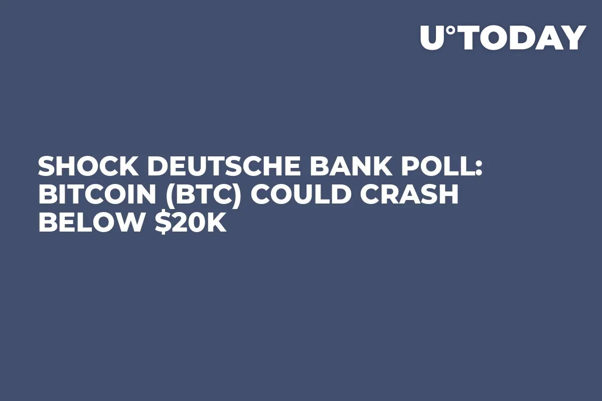 Shock Deutsche Bank Poll: Bitcoin (BTC) Could Crash Below $20K