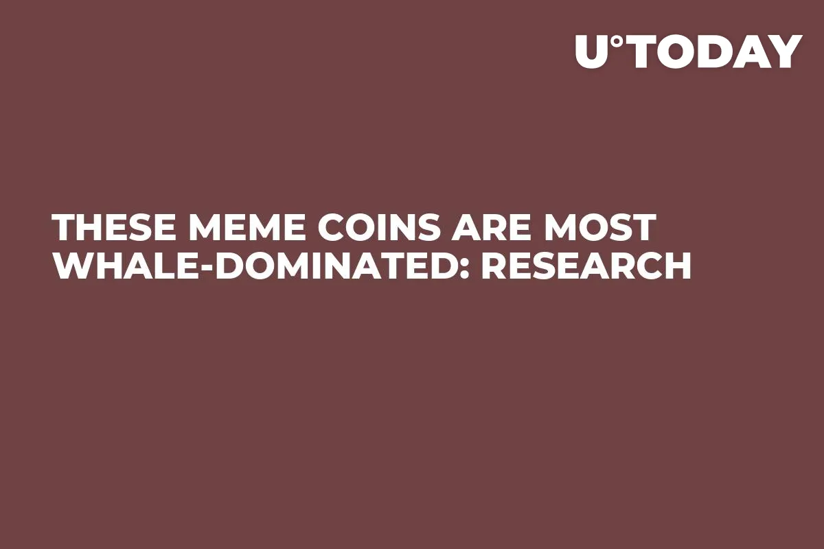 These Meme Coins Are Most Whale-Dominated: Research