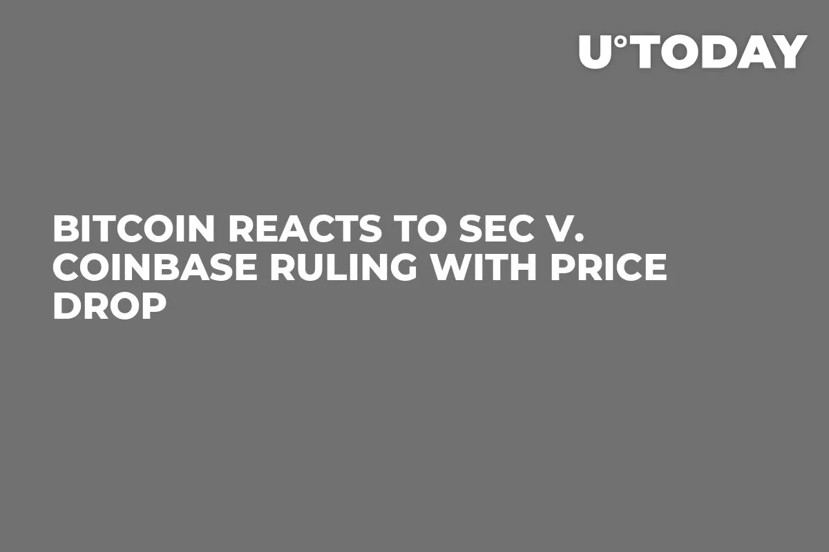 Bitcoin Reacts to SEC v. Coinbase Ruling With Price Drop