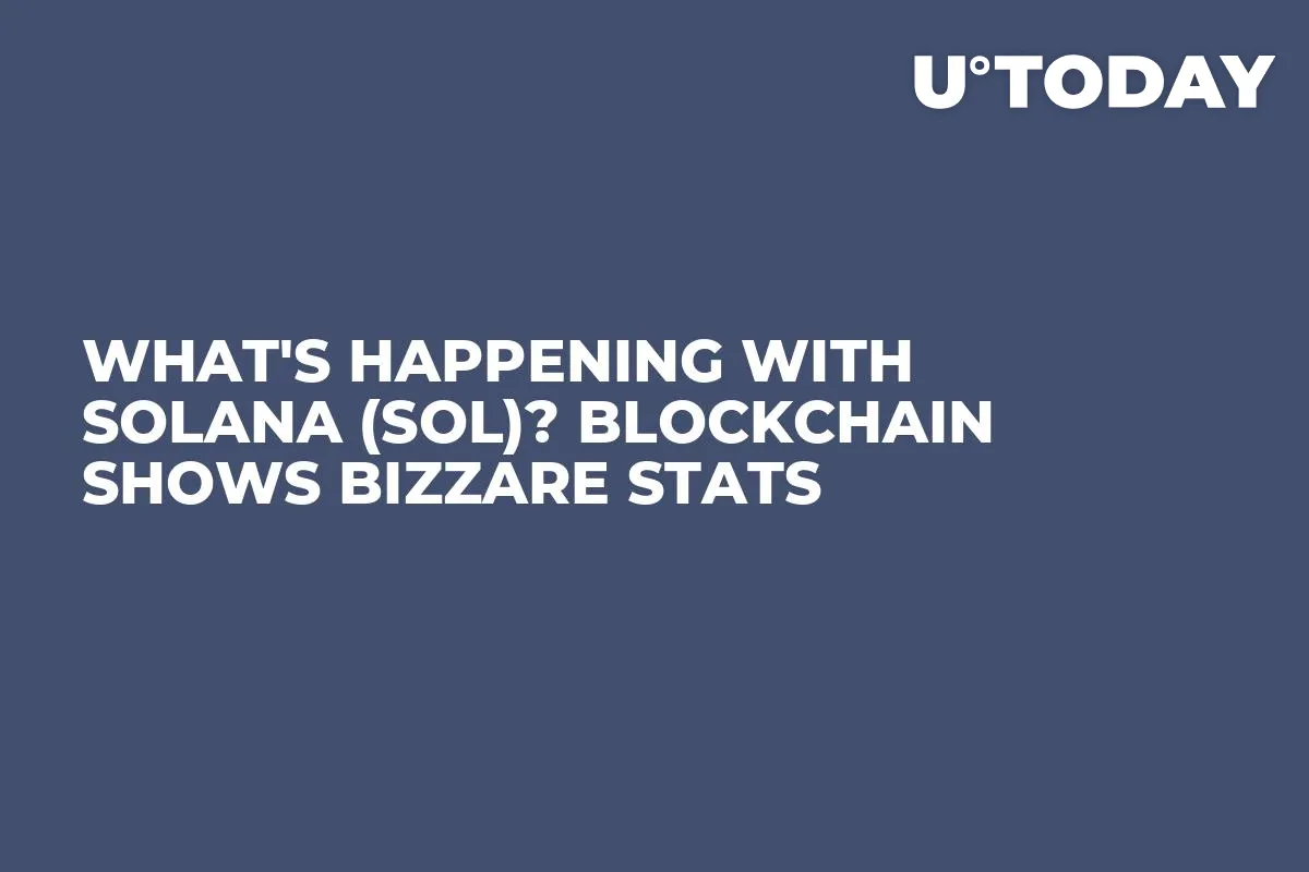 What's Happening With Solana (SOL)? Blockchain Shows Bizzare Stats