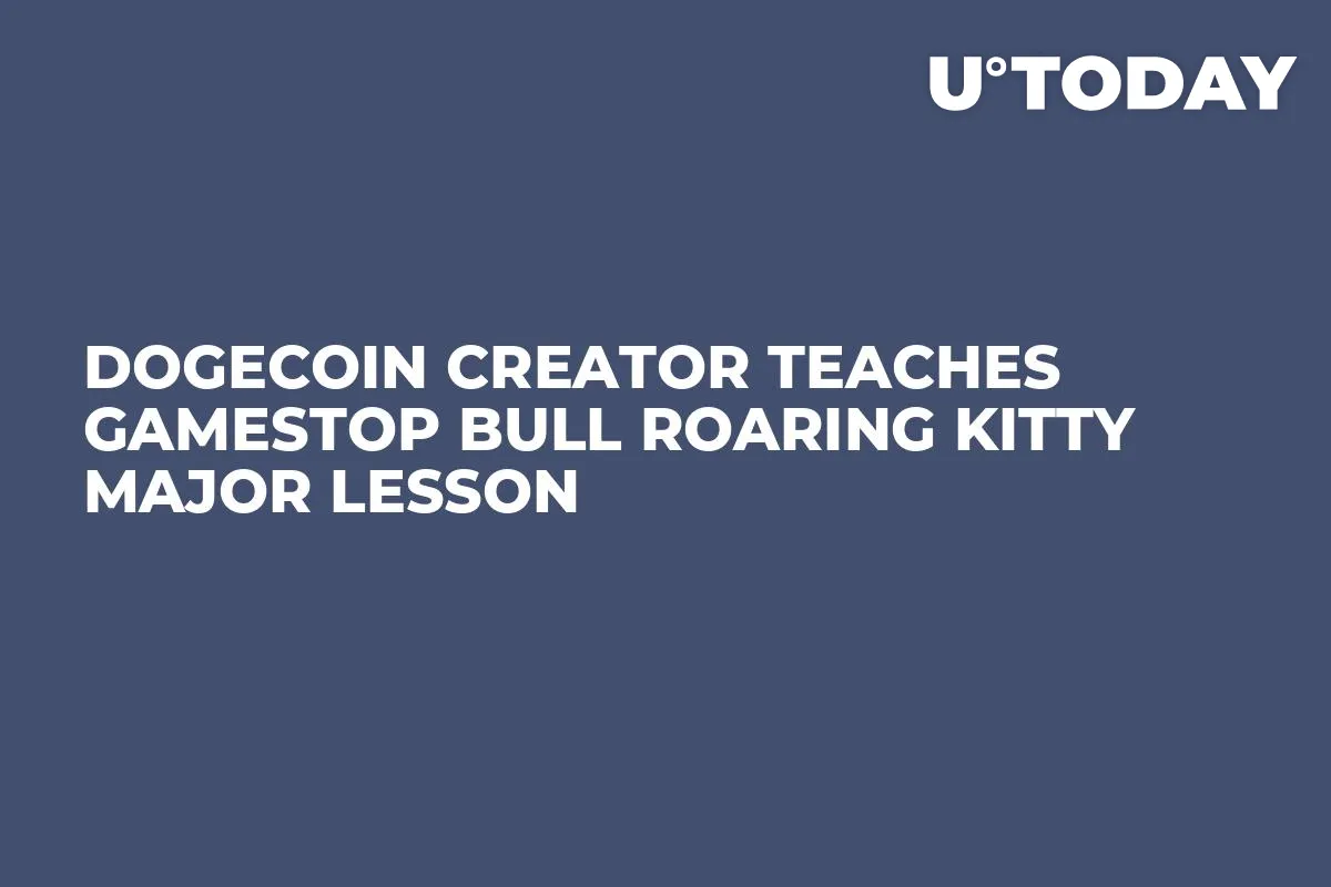 Dogecoin Creator Teaches GameStop Bull Roaring Kitty Major Lesson