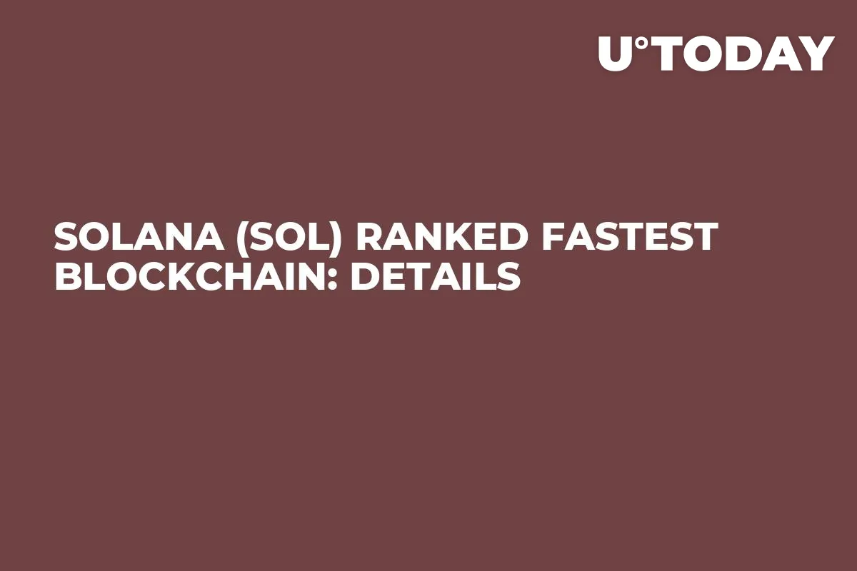 Solana (SOL) Ranked Fastest Blockchain: Details