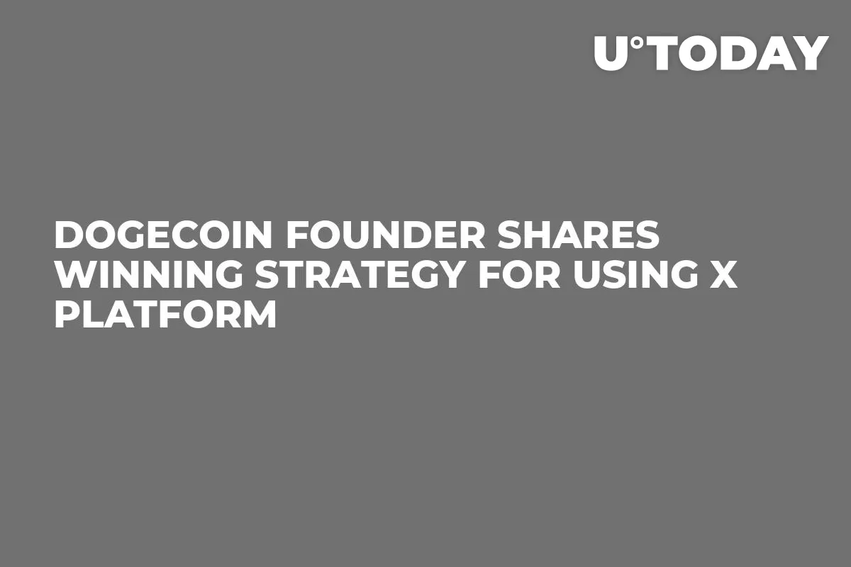 Dogecoin Founder Shares Winning Strategy for Using X Platform