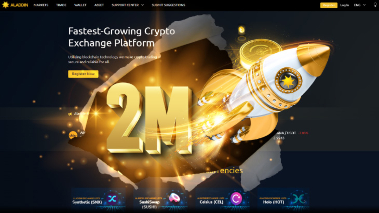 Aladdin Exchange Hits 2M Traders, with Growth Continuing to Rise