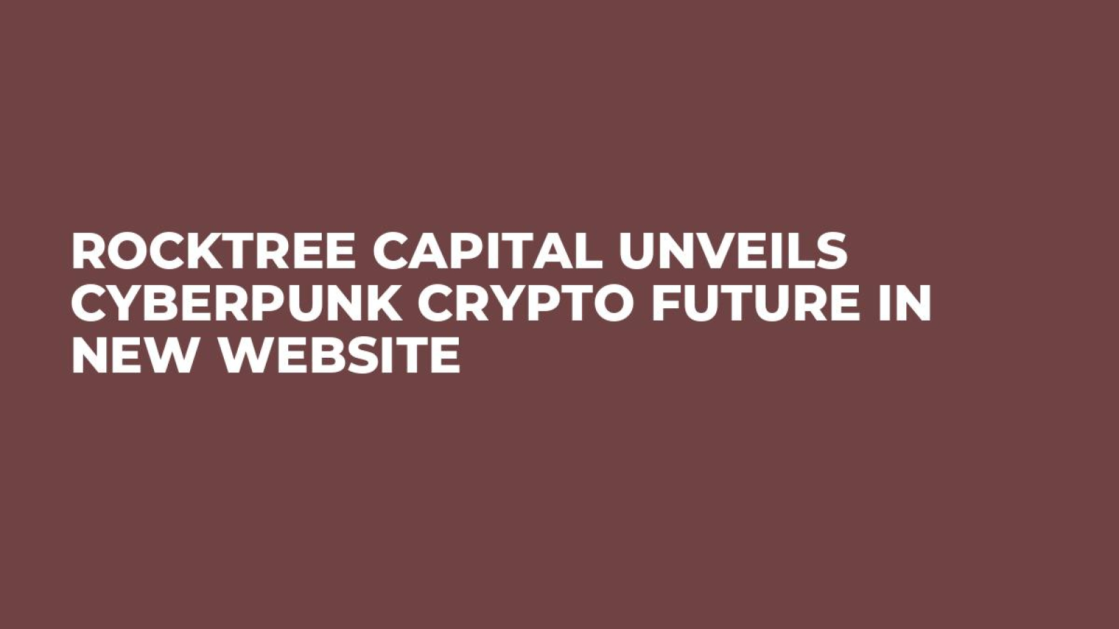 RockTree Capital Unveils Cyberpunk Crypto Future In New Website