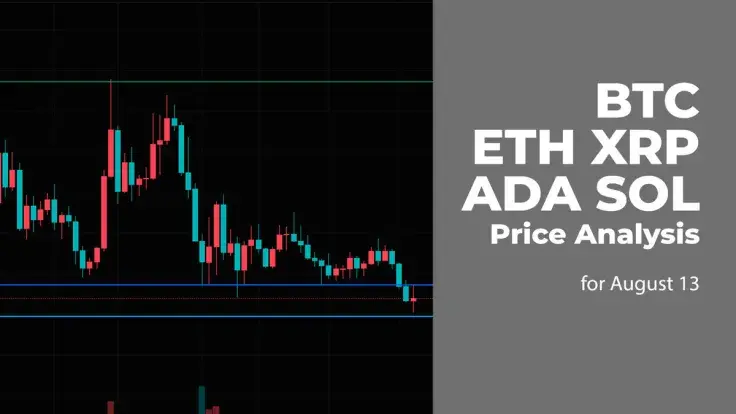 BTC, ETH, XRP, ADA and SOL Price Analysis for August 13