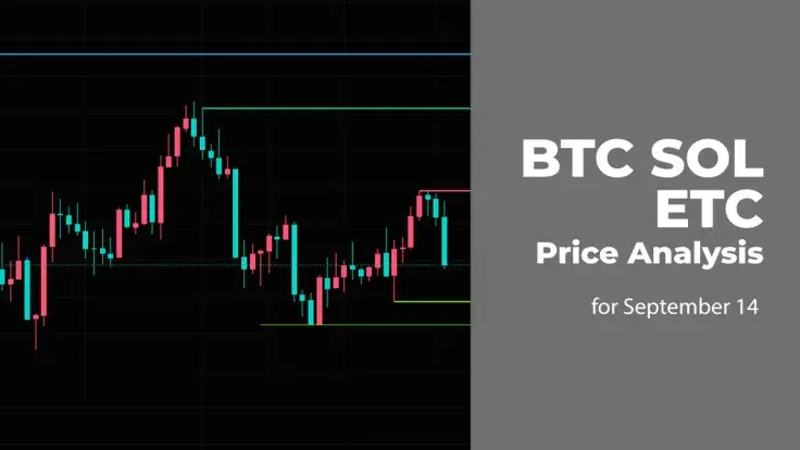BTC, SOL and ETC Price Analysis for September 14