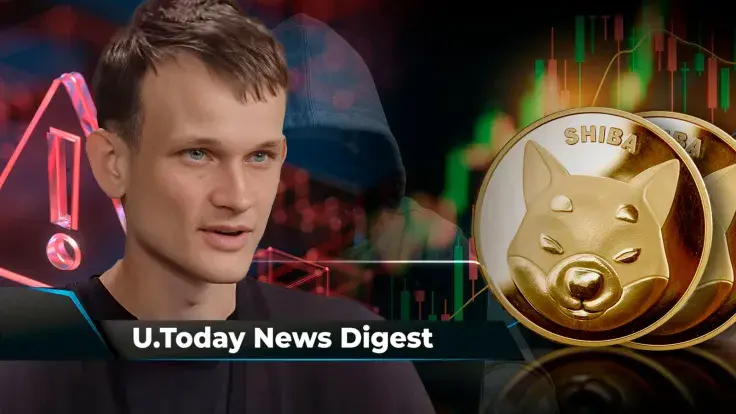 SHIB Growth Might Accelerate After This 5.5 Trillion Resistance Is Broken, Vitalik Buterin Falls Victim to Hackers, Ripple Unveils New Mega Deal: Crypto News Digest by U.Today